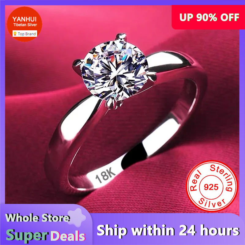 Wedding Zone - Met certificaat Luxe 18K witgouden ringen,