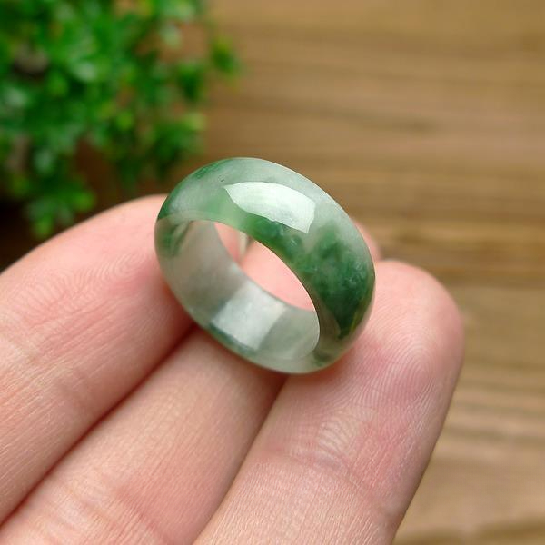 Wedding Zone - Groene Jade Ring Natuurlijke Edelsteen Jadeïet
