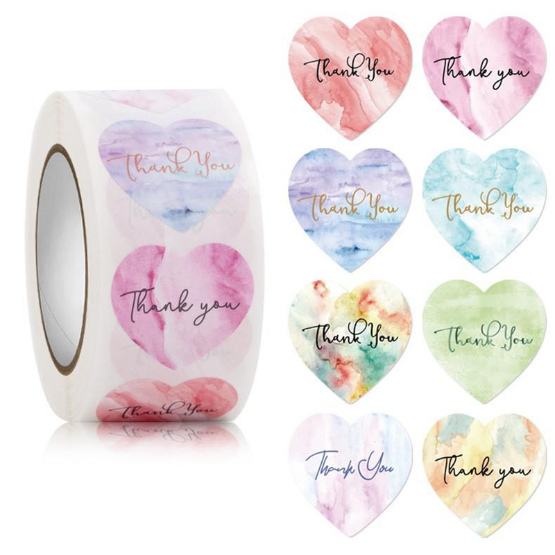Wedding Supply Business - 100-500 Stuks Hart Dank U Stickers