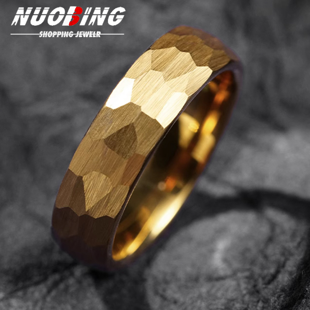 Wedding Zone - Gehamerd veelzijdige titanium ringen voor mannen
