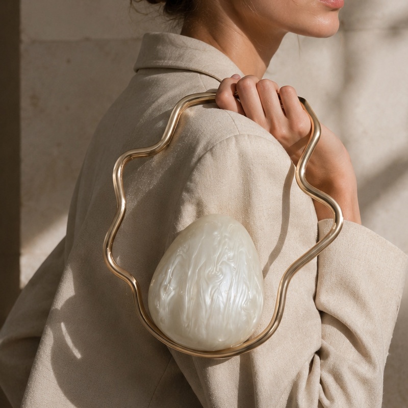 Wedding Vendor - Dames mini acryl eiervormige tas, schattige