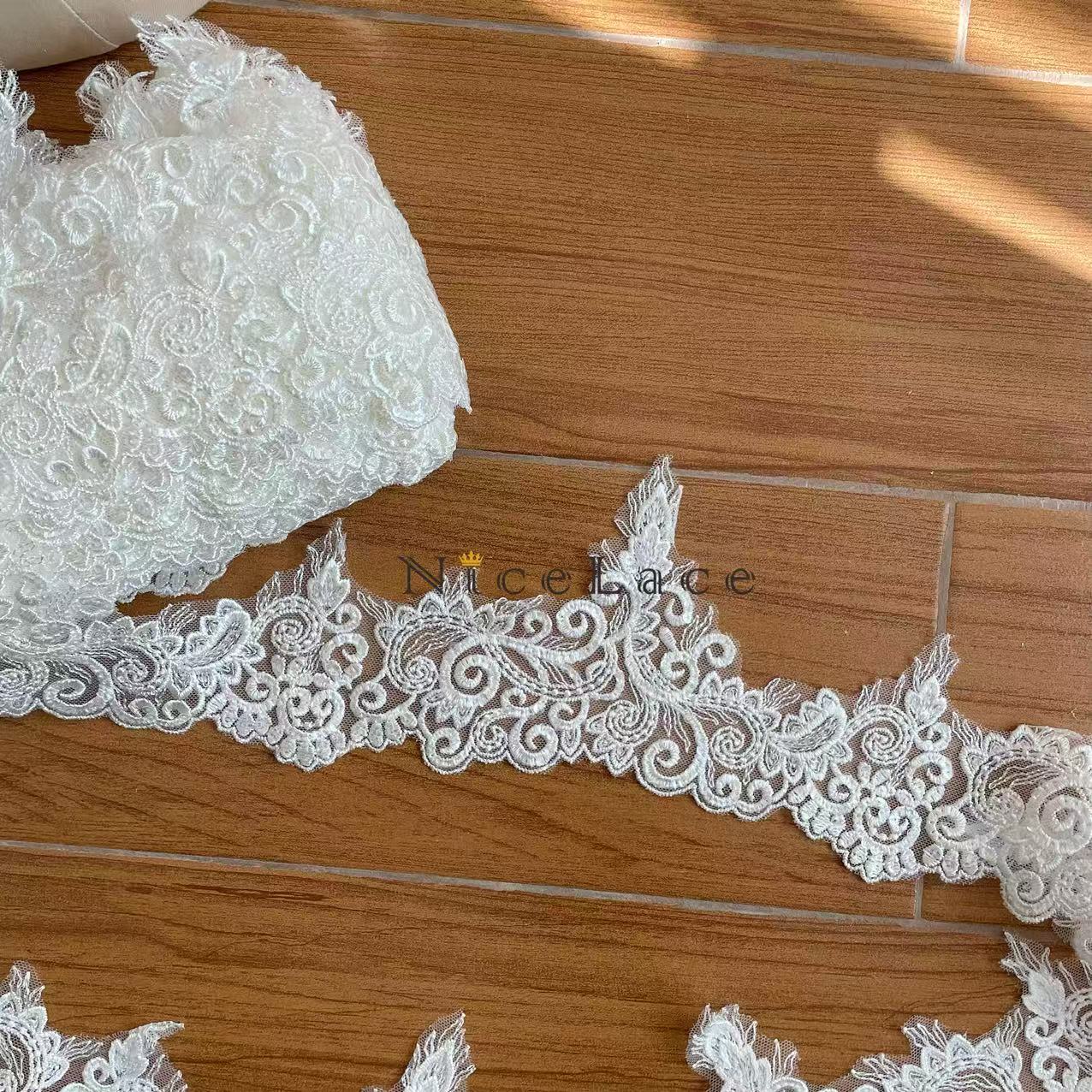 1 Yard Ivoor Borduurkant Prach - Wedding Water Supply recensie en prijs