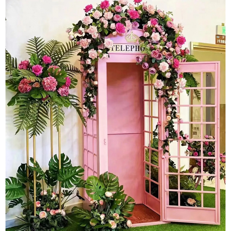 Roze telefooncel met bloemensa - Photo Booth Prop recensie en prijs