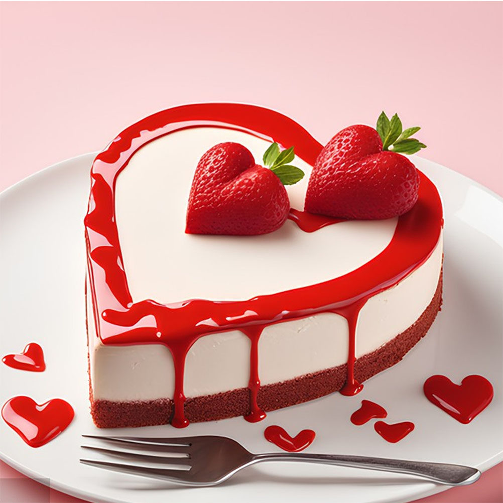 4-delige hartvormige schuimtaa - Wedding Cake Supply recensie en prijs
