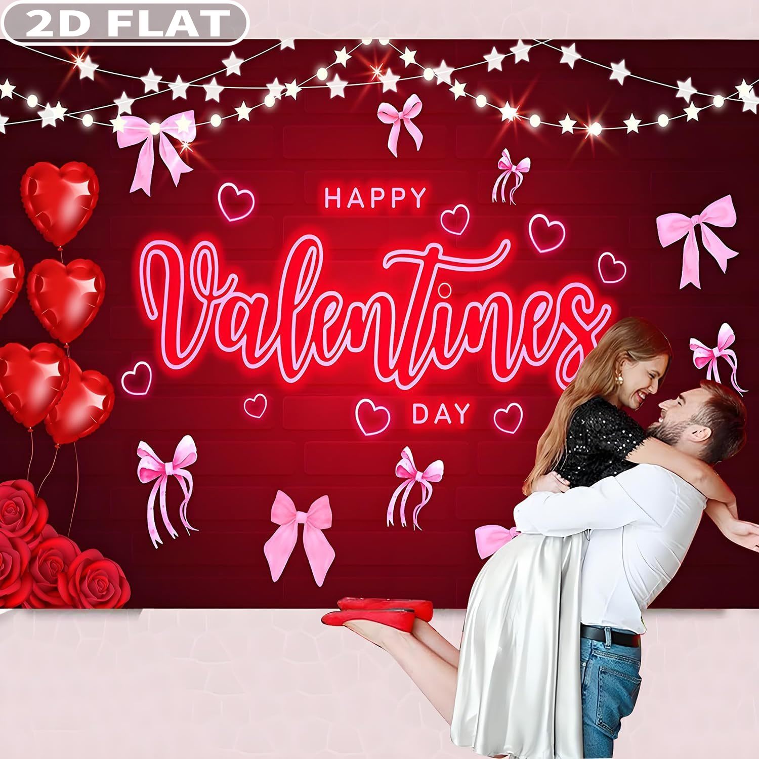 2D PLATTE 1pc Happy Valentine' - Photo Booth Prop recensie en prijs