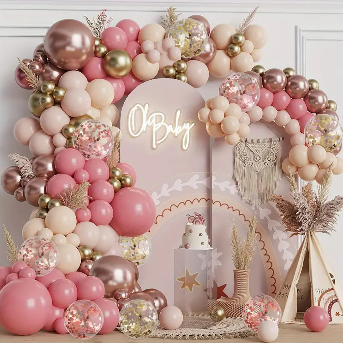 137 stks Vintage Roze Roos Wit - Wedding Supply Kit recensie en prijs