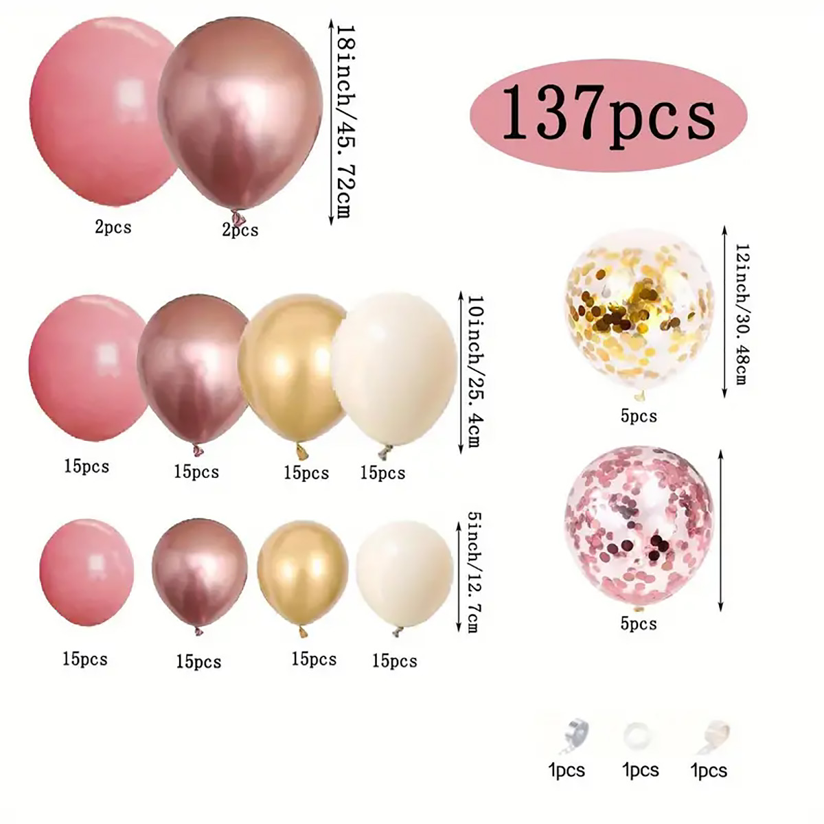 137 stks Vintage Roze Roos Wit - Wedding Supply Kit recensie en prijs