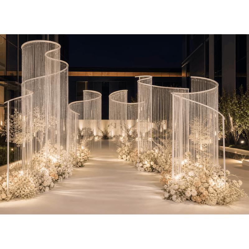 240-300 CM hoge luxe S-vormige - Wedding Backdrop Curtain recensie en prijs