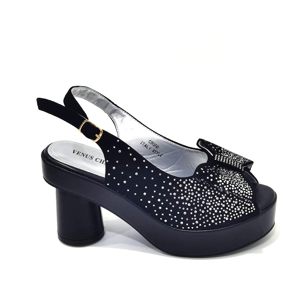 Dames elegante zwarte chunky h - Wedding Vendor recensie en prijs