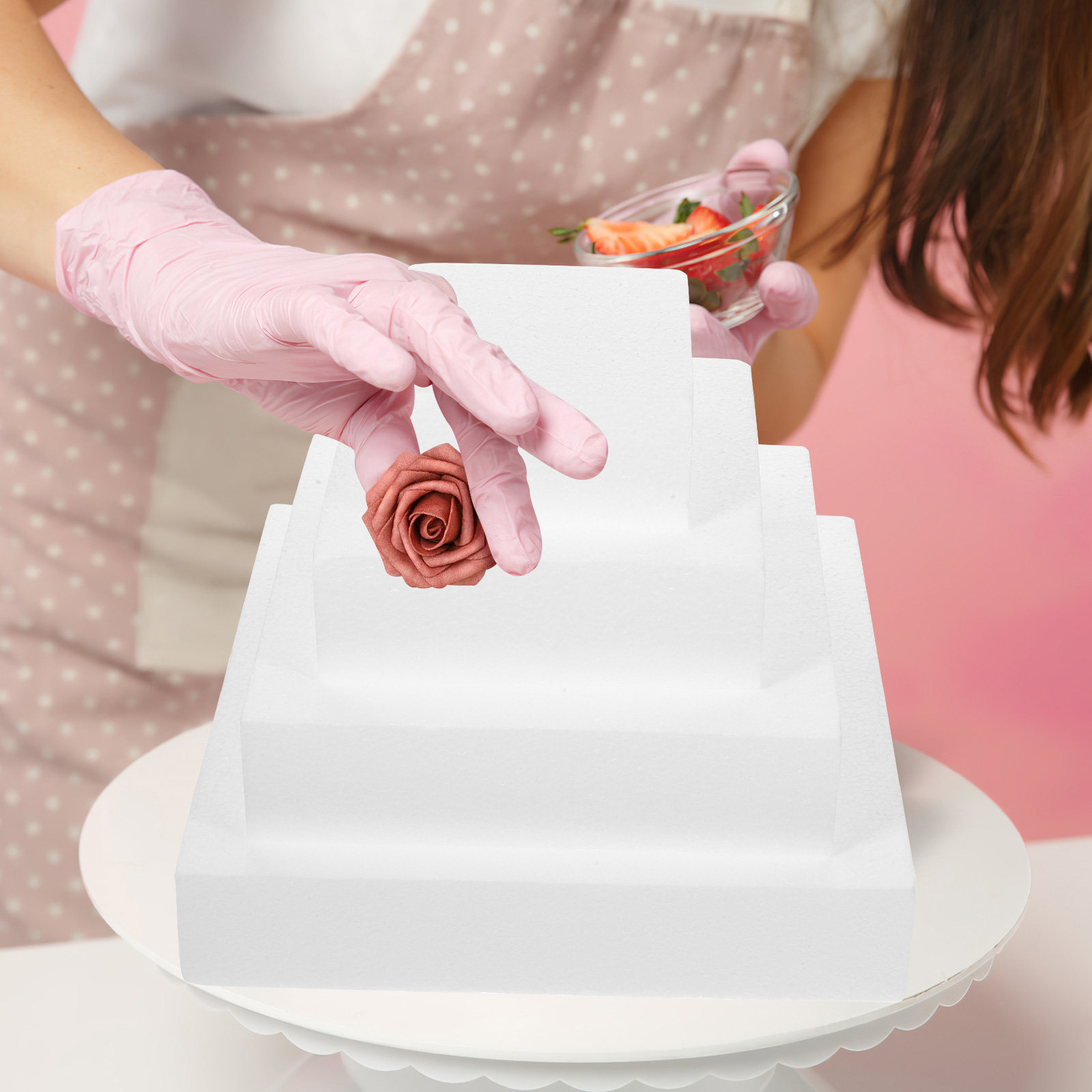 4 stuks witte cake dummy's voo - Wedding Cake Supply recensie en prijs